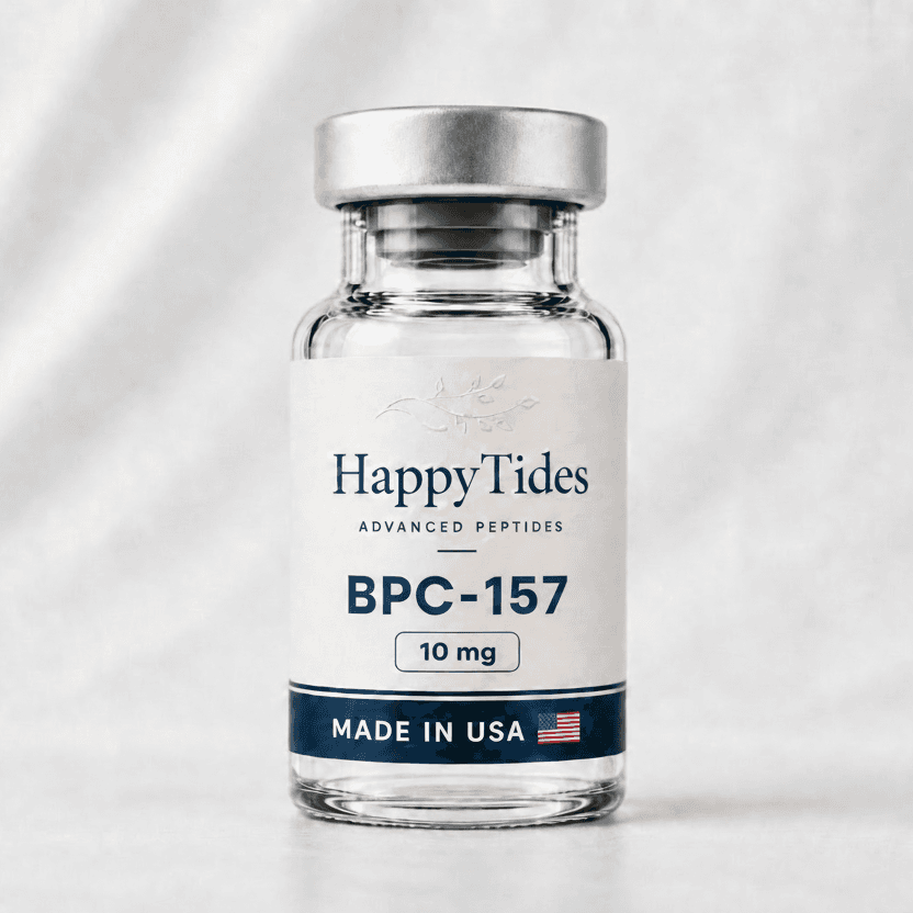 BPC-157 - HappyTides research peptide vial