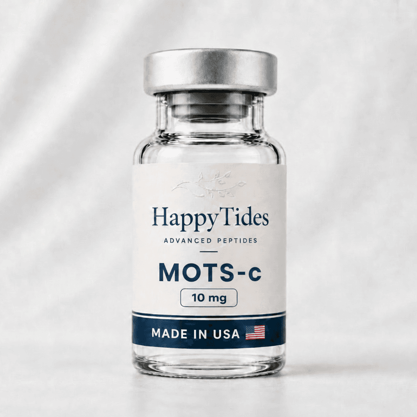 MOTS-c - HappyTides research peptide vial